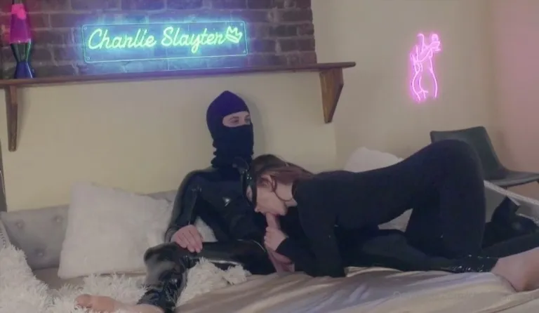 Rough latex action: Erin O'Hara, CharlieSlayter in creampie action FullHD 1080p